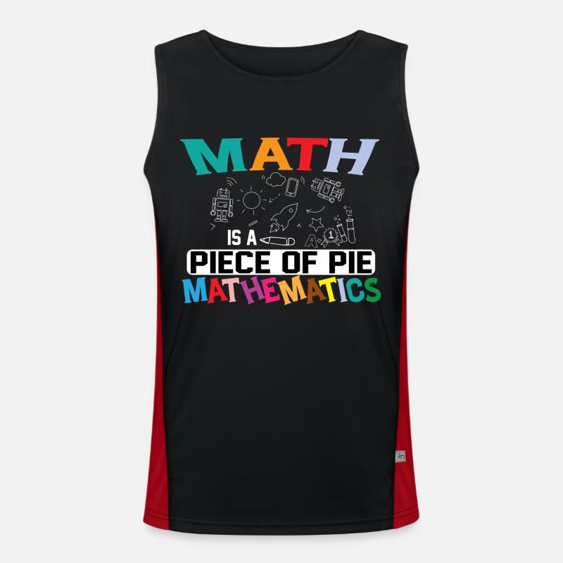 Math is a piece of Pi Mathmatics, Pi-Day Mathefan Funktionelles Kontrast-Tank Top für Männer 