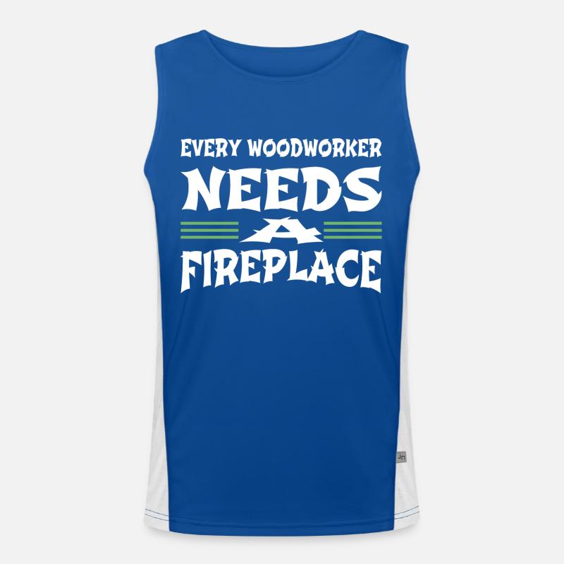 Present Idea Jackhammer Carpenter Men's Functional Contrast Tank Top 