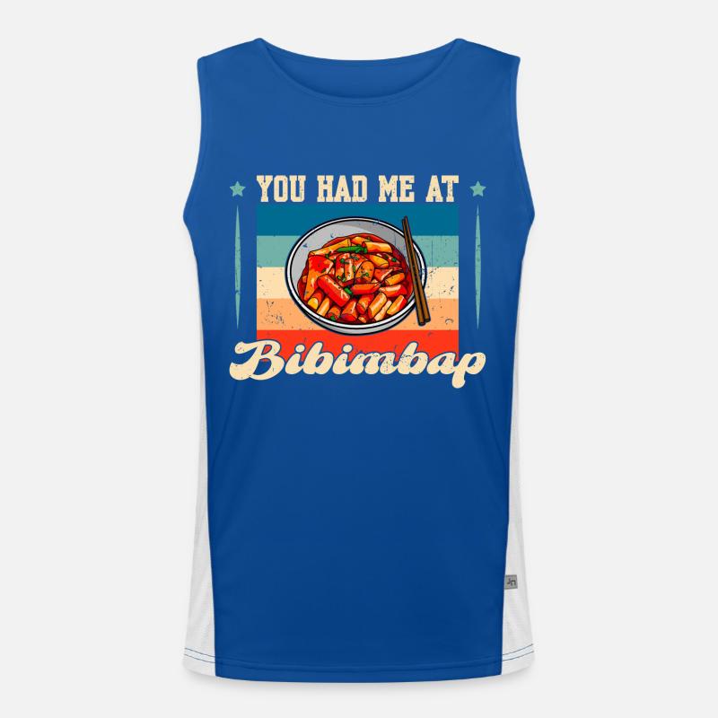 Bibimbap Rice Scrambled Eggs Asian Gerischt Korea Kimc Men's Functional Contrast Tank Top 