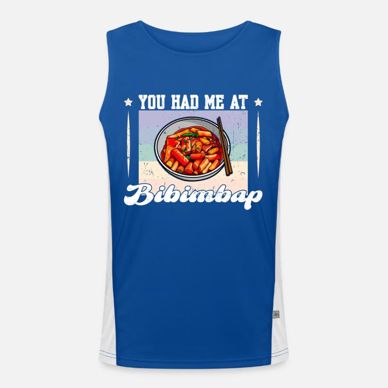 Bibimbap Rice Scrambled Eggs Asian Gerischt Korea Kimc Men's Functional Contrast Tank Top 