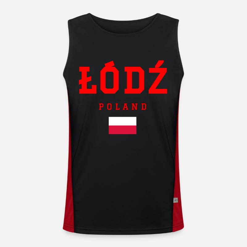 Łódź, Poland Men's Functional Contrast Tank Top 