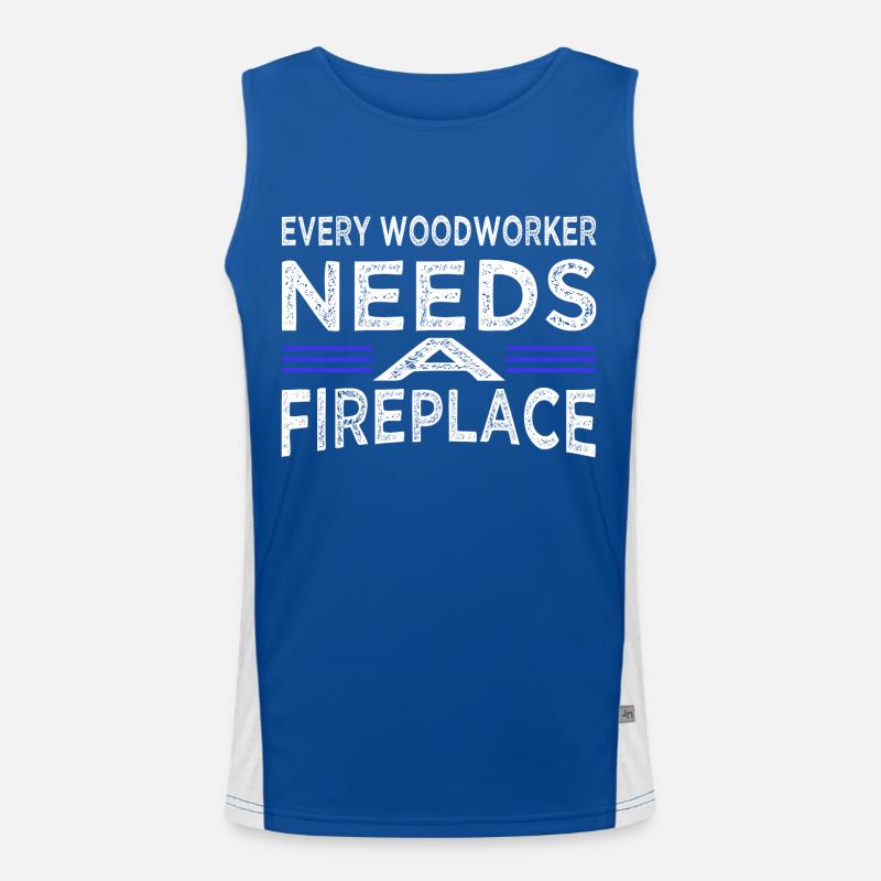 tree carpentry lumberjack cabinetmaker statement Men's Functional Contrast Tank Top 