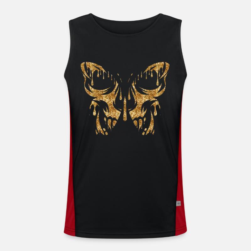 Tatouage Papillon Nature Papillons Mignon Cocon D’été Débardeur respirant contrasté Homme 