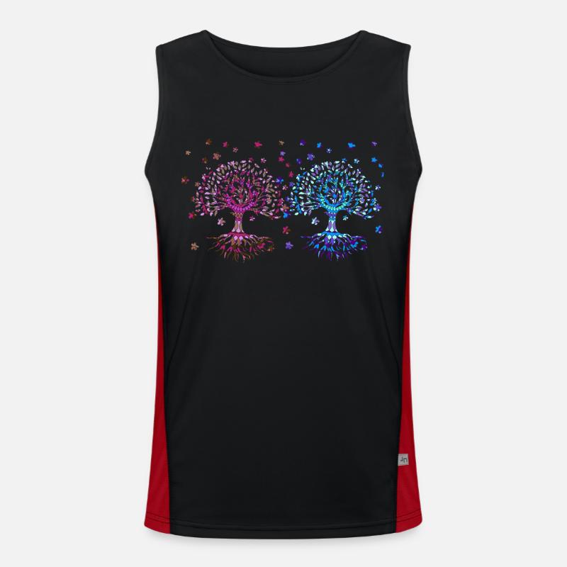 Lebensbaum, Baum des Lebens, Bäume Funktionelles Kontrast-Tank Top für Männer 