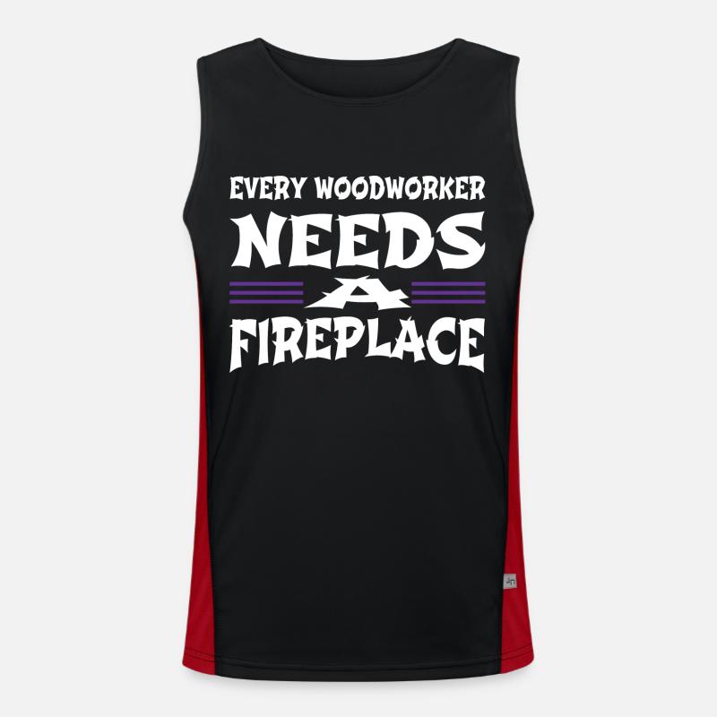 chainsaw carpenter carpenter funny tshirts Funktionelles Kontrast-Tank Top für Männer 