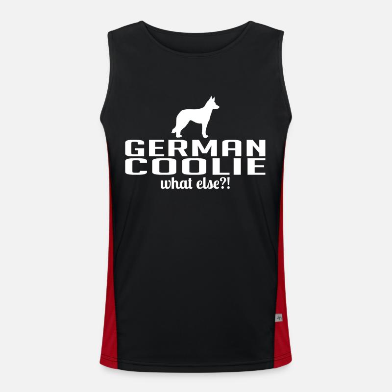 German Coolie what else Hunde Spruch Wilsigns Débardeur respirant contrasté Homme 