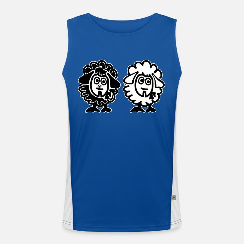 Both Sheep - Twins Men's Functional Contrast Tank Top 