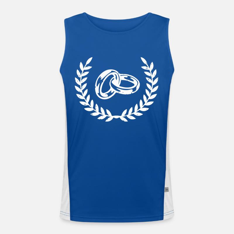 eheringe weiss Funktionelles Kontrast-Tank Top für Männer 