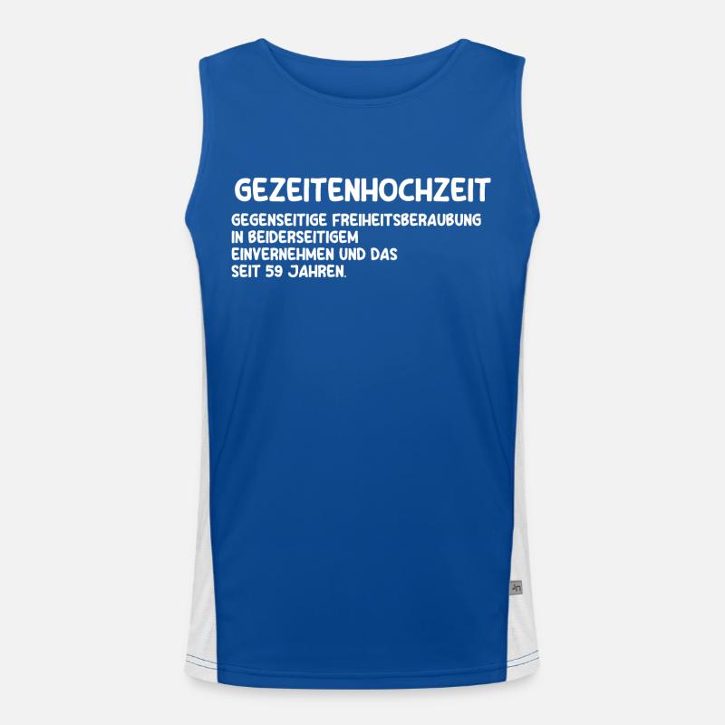 Mariage Mariage de marée 59 ans de mariage Débardeur respirant contrasté Homme 