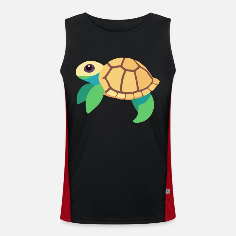 Tortue d’eau bébé vert Débardeur respirant contrasté Homme 