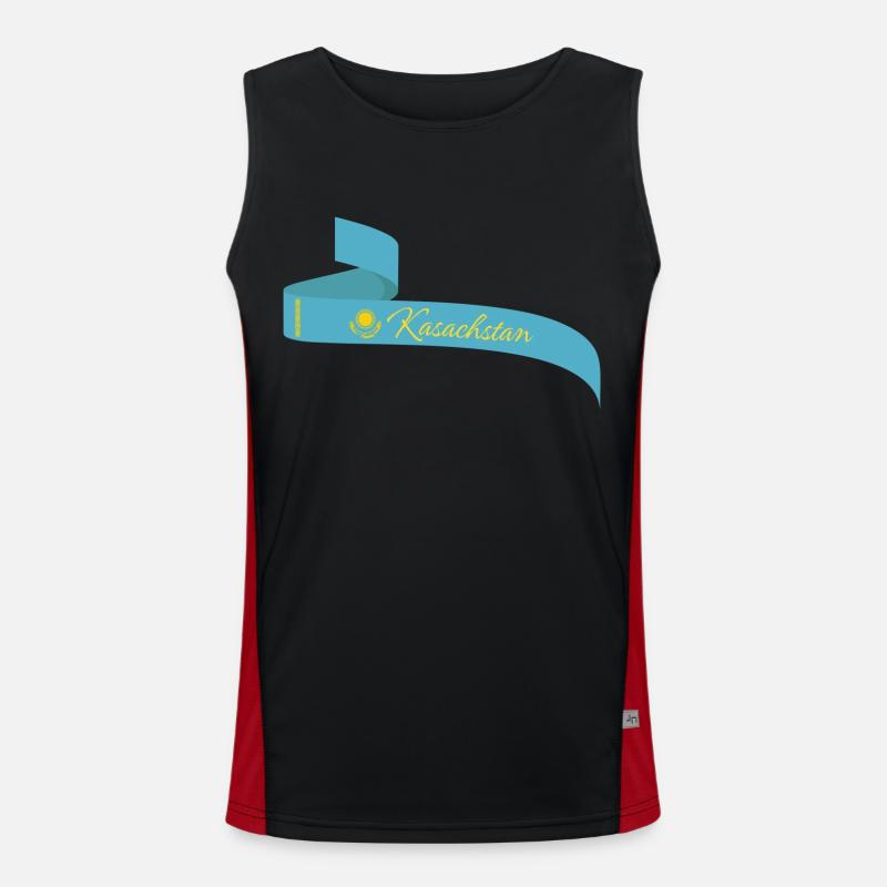 Kasachstan Funktionelles Kontrast-Tank Top für Männer 