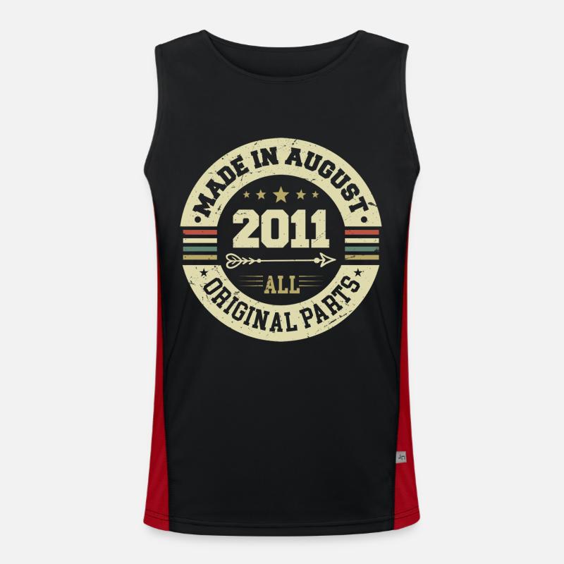 August 2011 Geburtstagsgeschenk August 2011 August Funktionelles Kontrast-Tank Top für Männer 