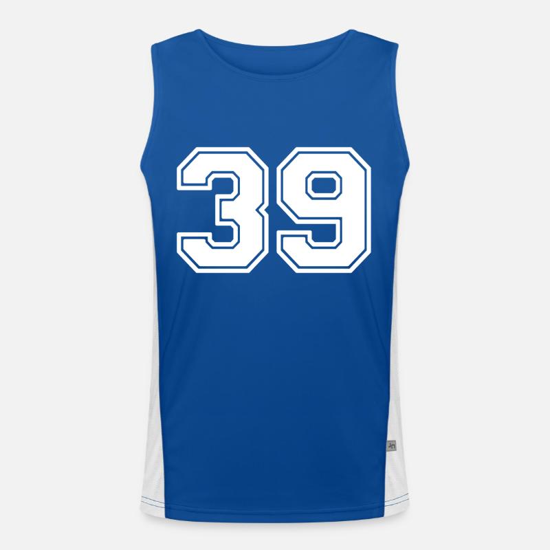 Nummer 39 Funktionelles Kontrast-Tank Top für Männer 