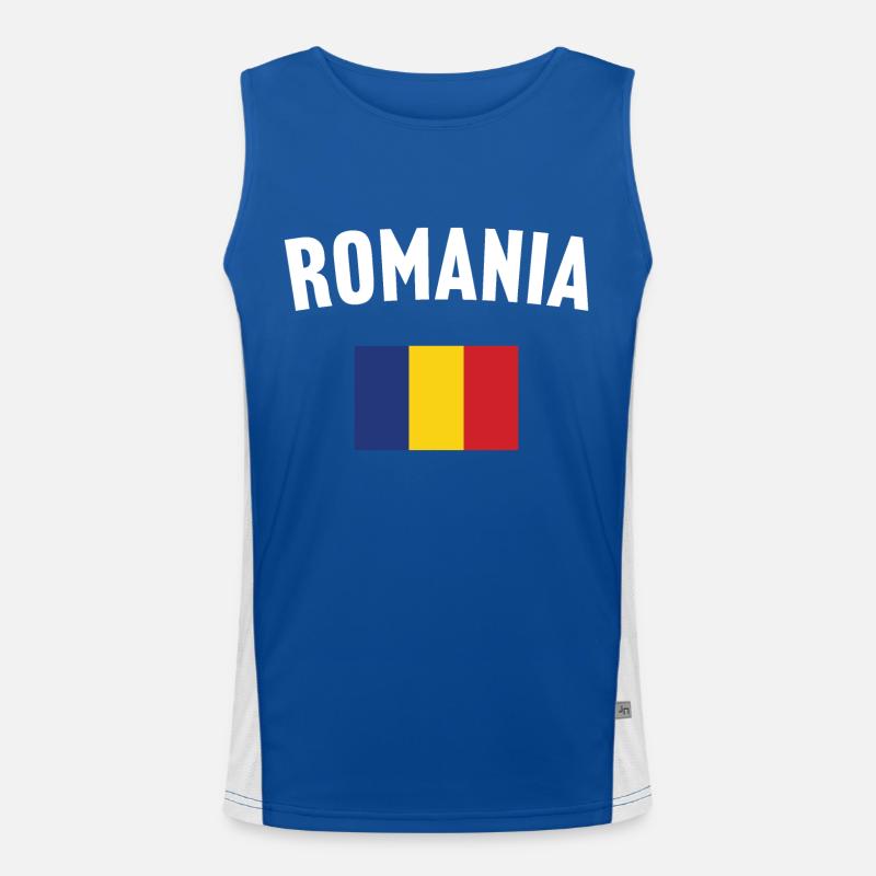 Drapeau de la Roumanie Débardeur respirant contrasté Homme 