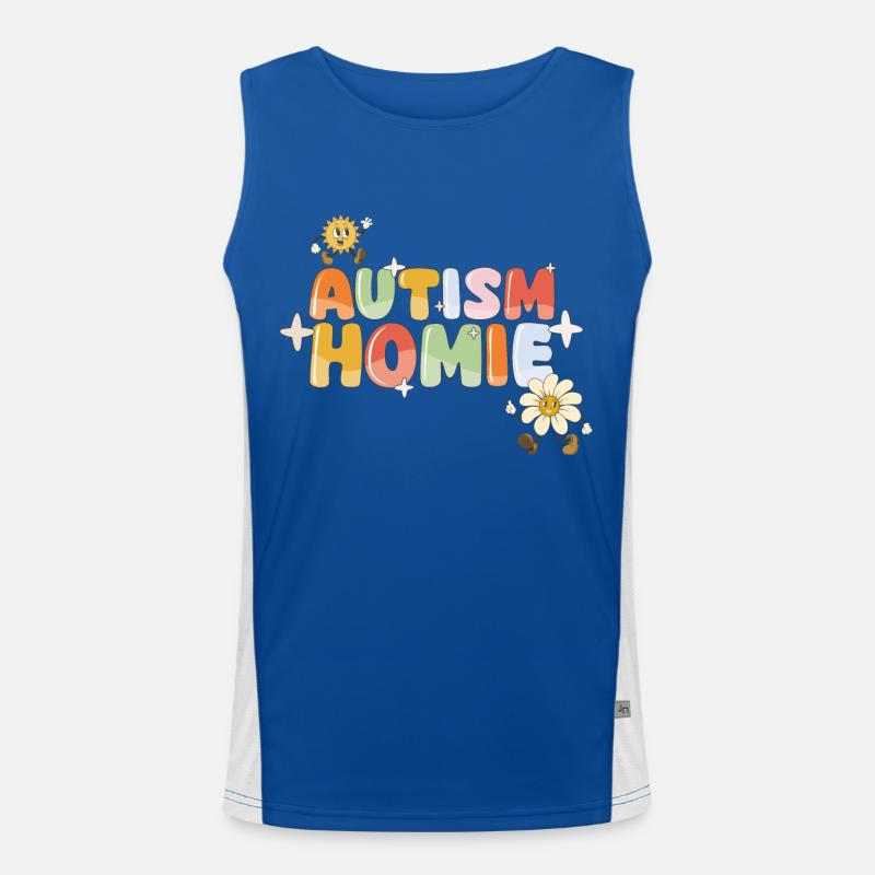 Autism Men's Functional Contrast Tank Top 