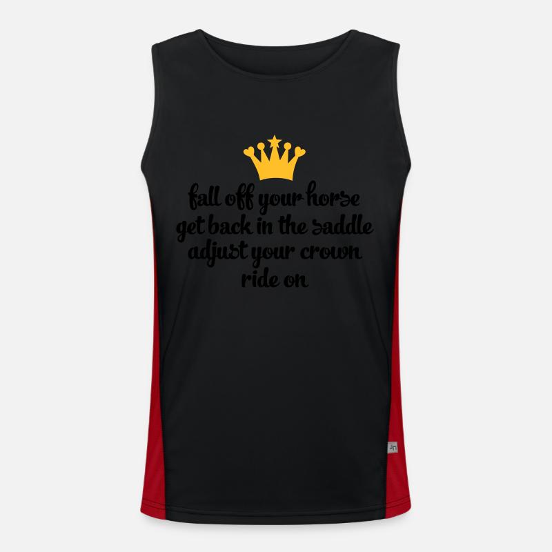 ride - Men's Functional Contrast Tank Top  - black/red