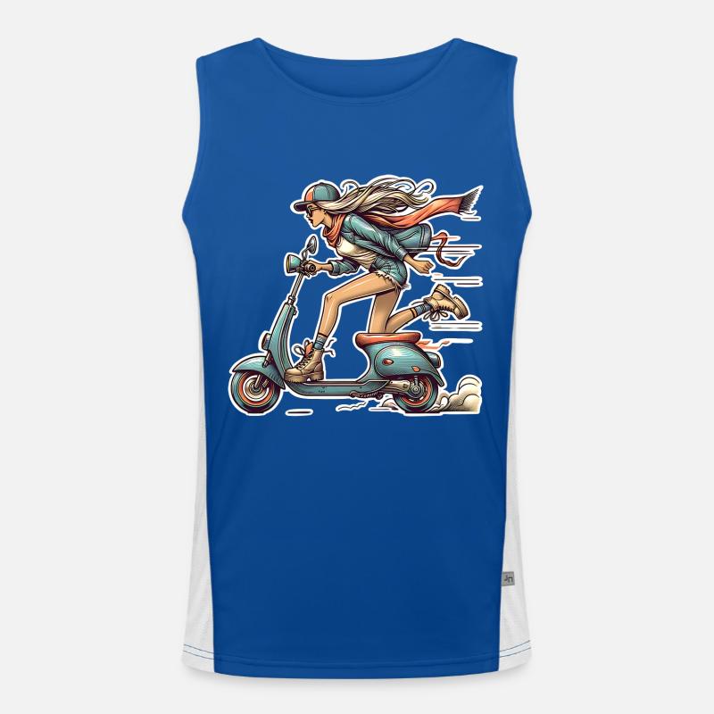 Scooter Moped Moped Scooter Men's Functional Contrast Tank Top 