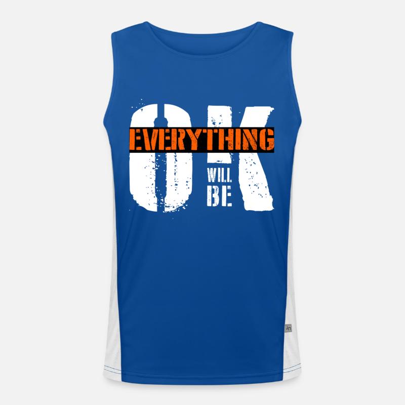 everything will be ok Funktionelles Kontrast-Tank Top für Männer 