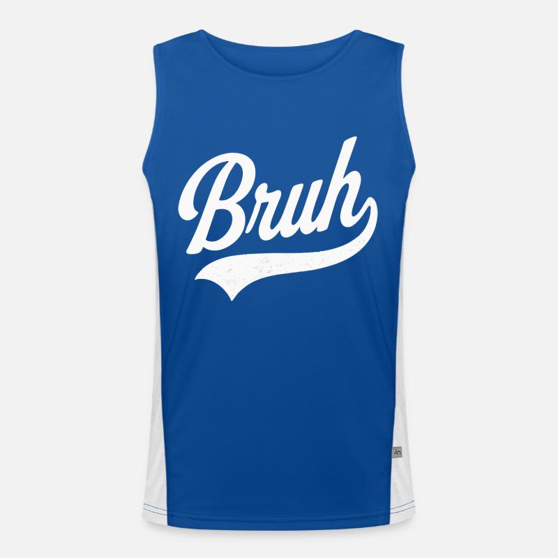 Bruh Retro Style Men's Functional Contrast Tank Top 