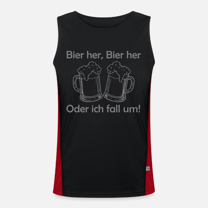 Bienen hier, Bienen hier - oder ich fall um! Funktionelles Kontrast-Tank Top für Männer 