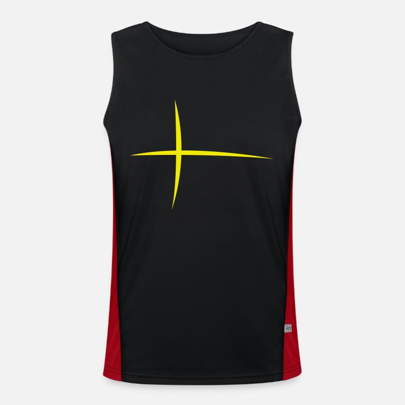 Sweden / Denmark Stripes Men's Functional Contrast Tank Top 