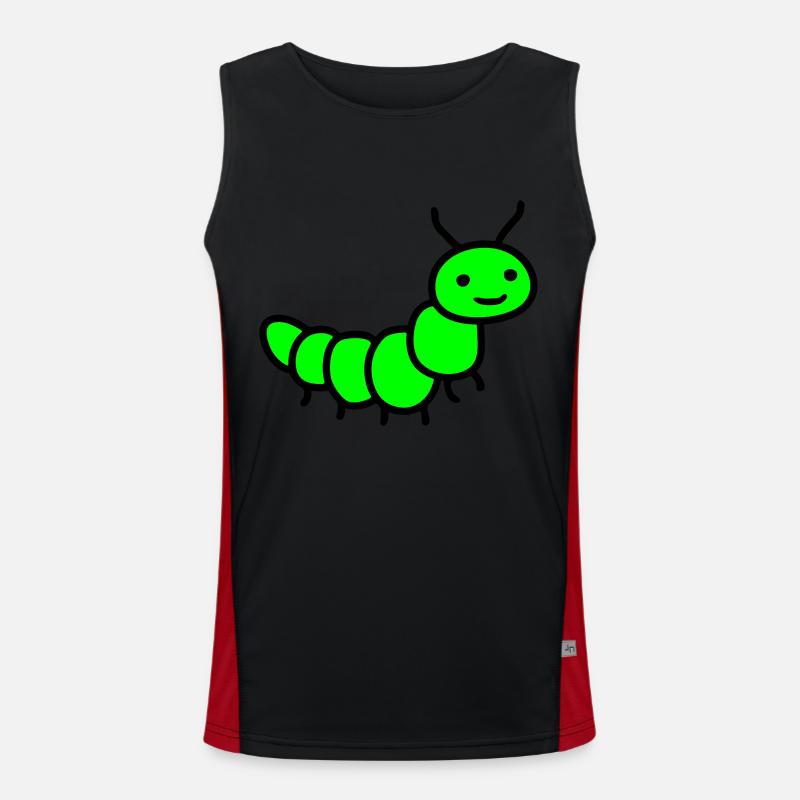 caterpillar - Men's Functional Contrast Tank Top  - black/red