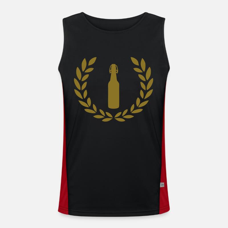 beer bottle Men's Functional Contrast Tank Top 