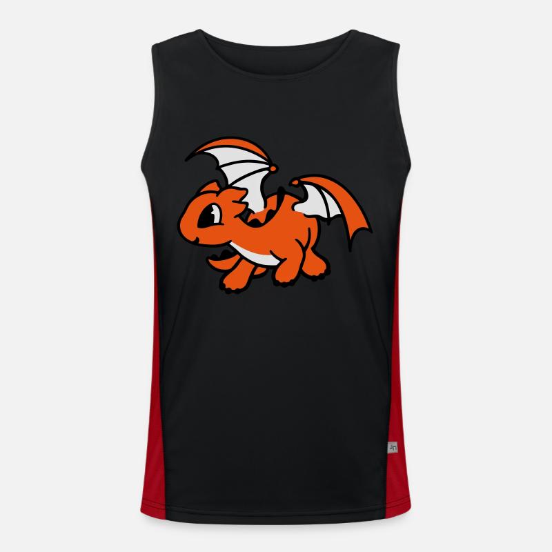 Drache Funktionelles Kontrast-Tank Top für Männer 