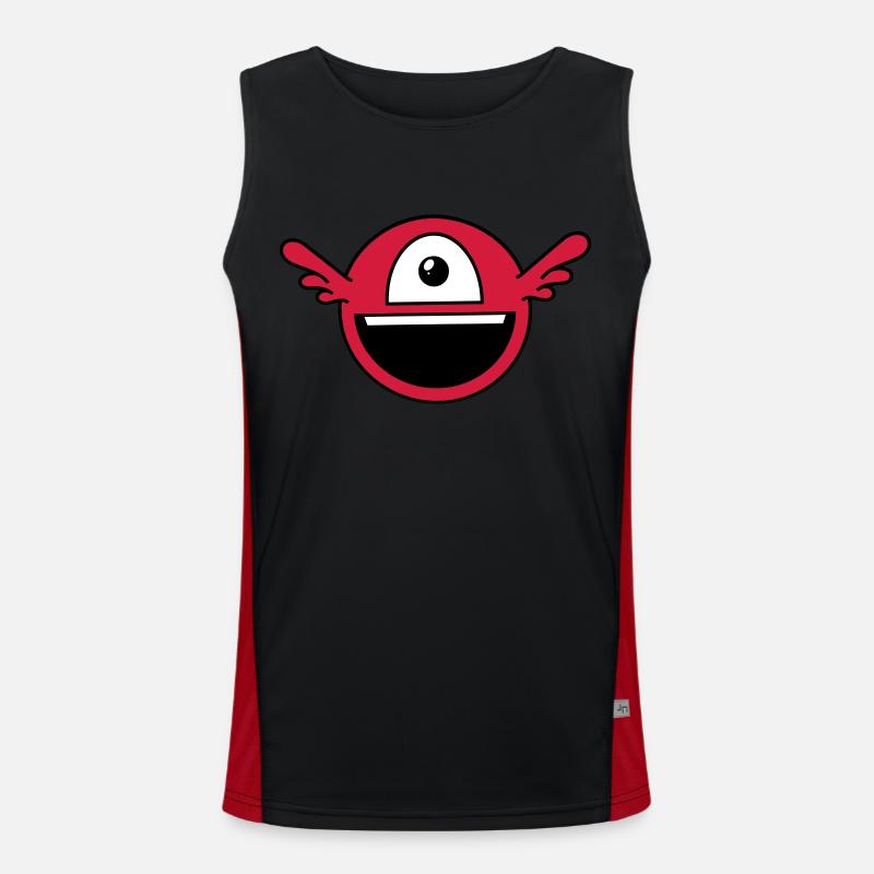 Lustiges Einäugiges Alien Funktionelles Kontrast-Tank Top für Männer 