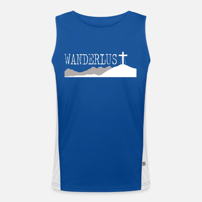 Wanderlust Funktionelles Kontrast-Tank Top für Männer 