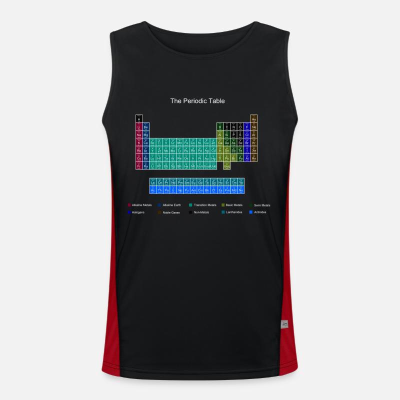 Blau Stilvolle Periodensystems der Elemente Funktionelles Kontrast-Tank Top für Männer 
