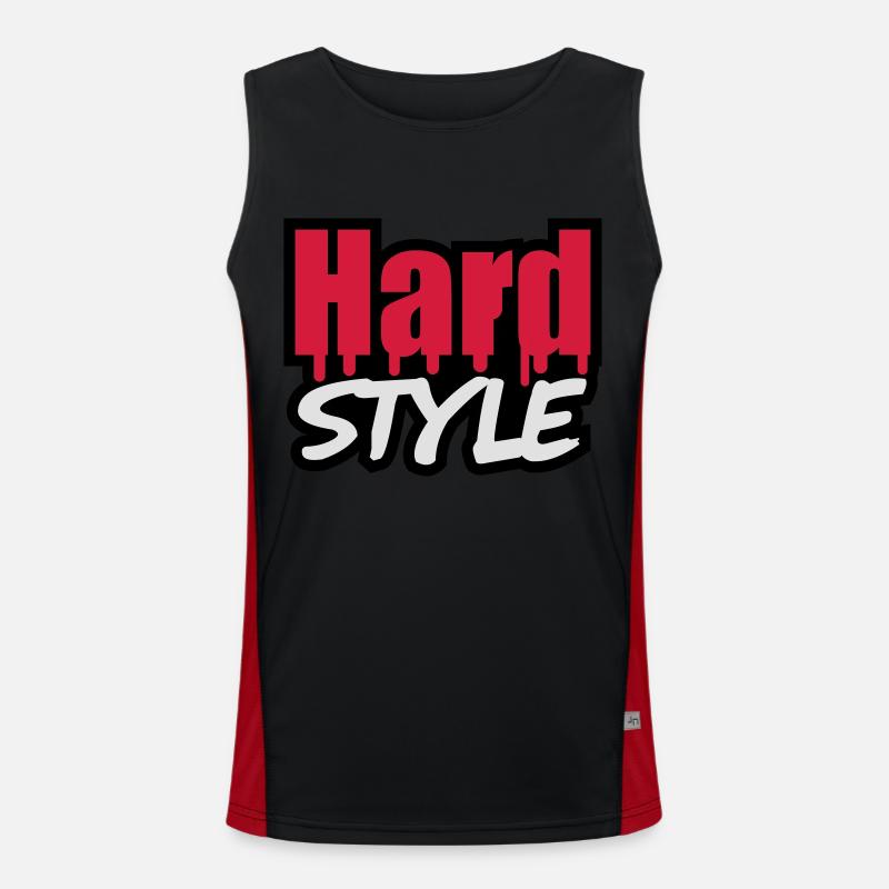 Hard Style Funktionelles Kontrast-Tank Top für Männer 
