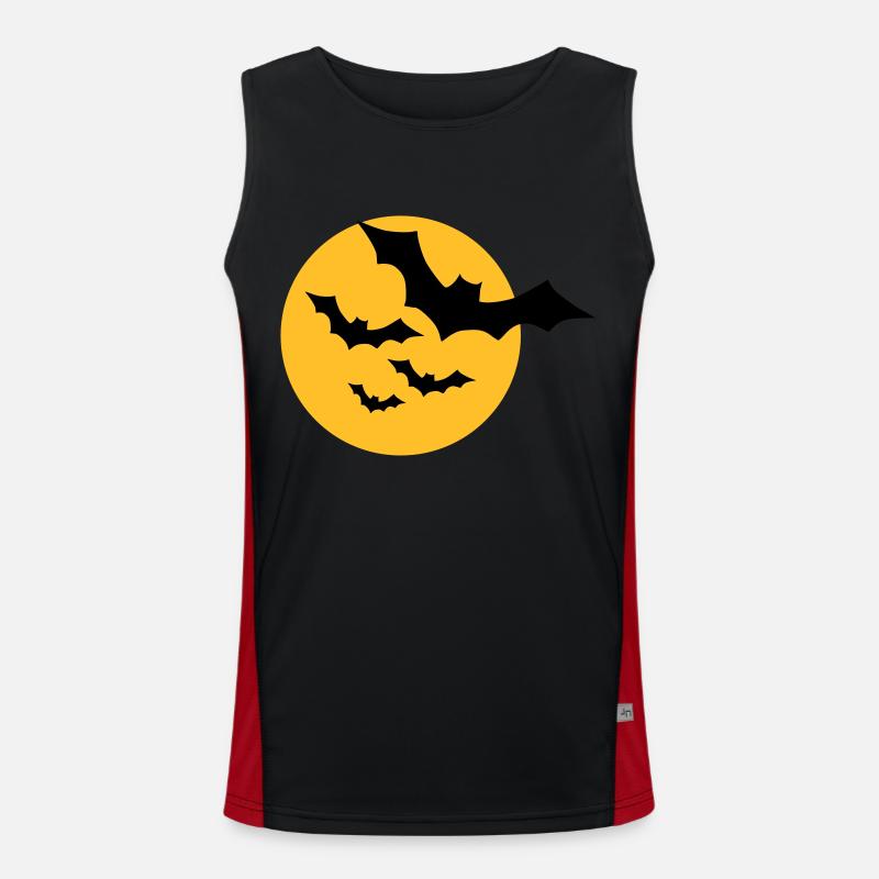 Bats - Men's Functional Contrast Tank Top  - black/red