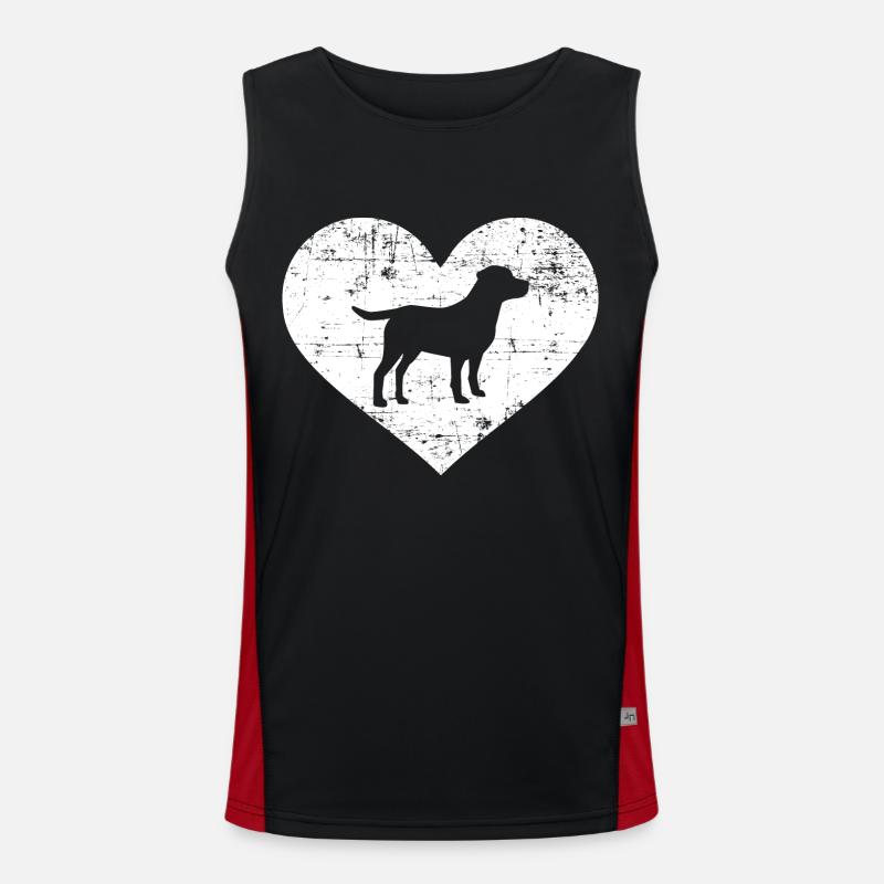 Labrador - Men's Functional Contrast Tank Top  - black/red