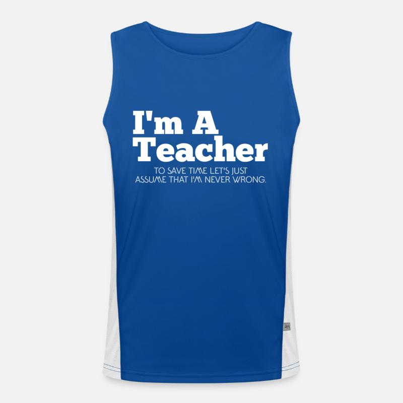 I'm a teacher. Men's Functional Contrast Tank Top 