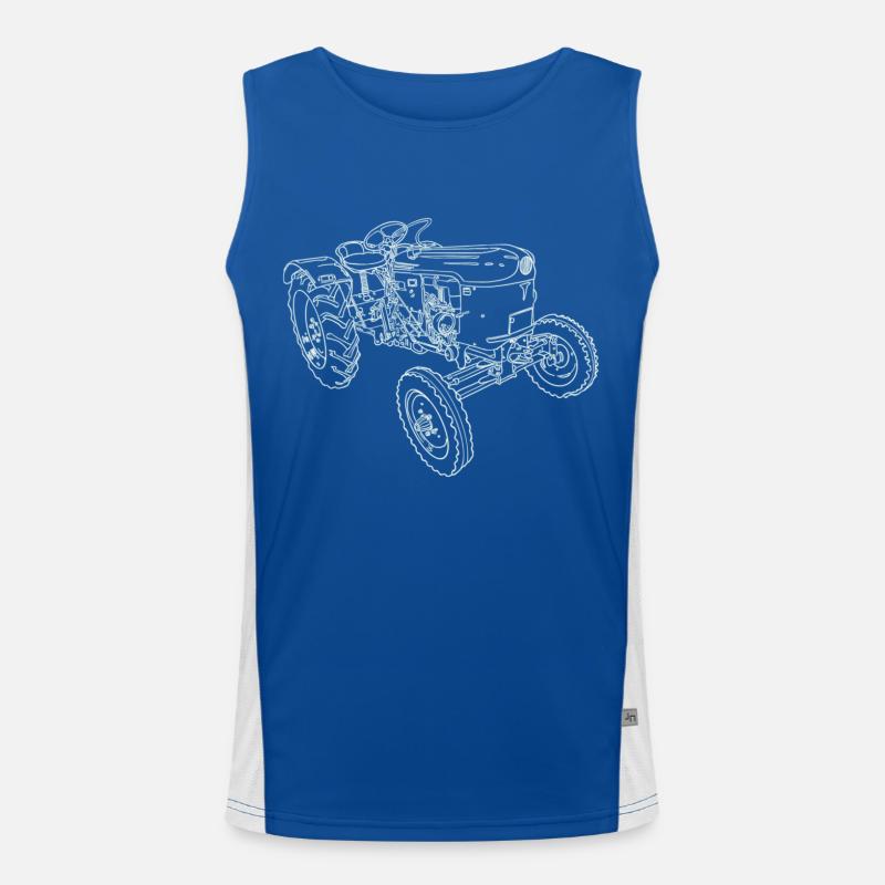 Oldtimer Traktor Funktionelles Kontrast-Tank Top für Männer 