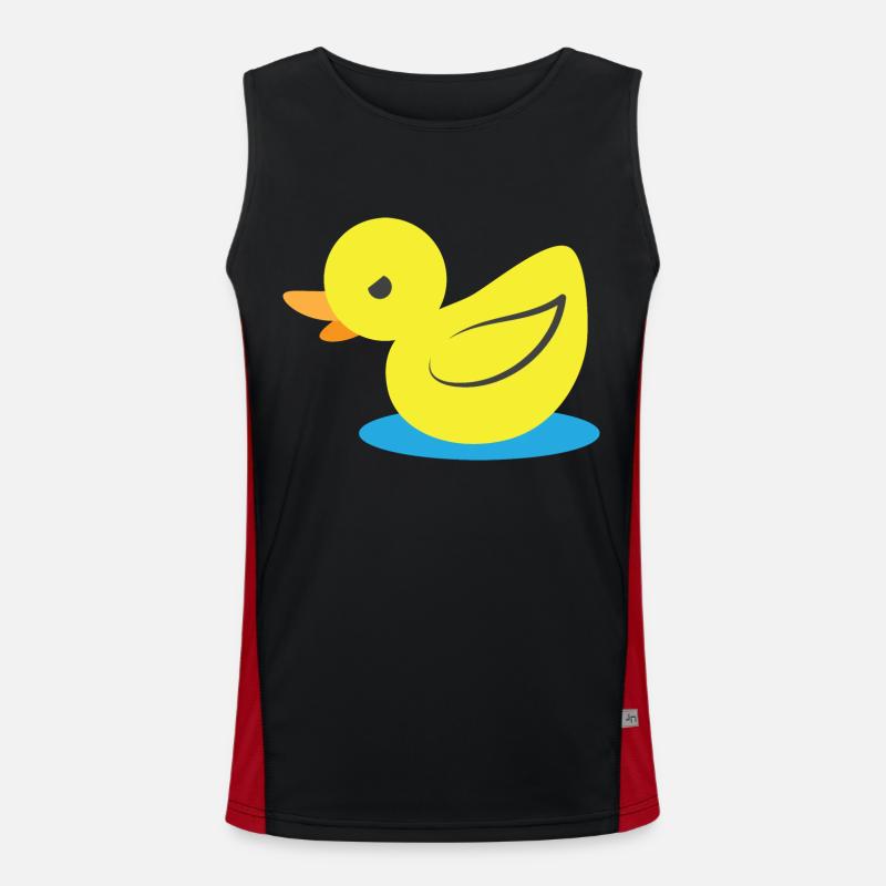 Petit canard jaune en colère Débardeur respirant contrasté Homme 
