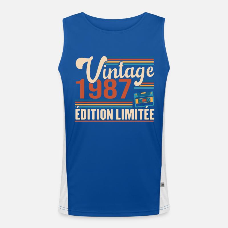 Vintage 1987 Edition Limitée Débardeur respirant contrasté Homme 