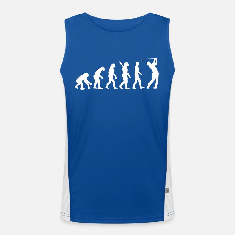 Golf Evolution Golfball Golfschläger Golfer Sport Funktionelles Kontrast-Tank Top für Männer 