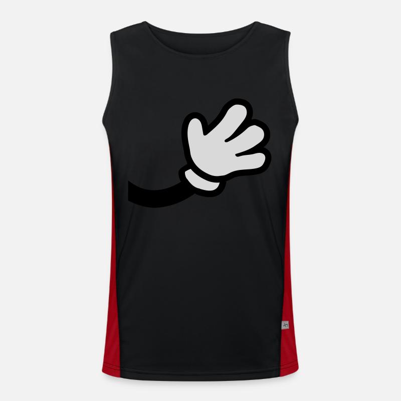 Waving Comic Hand - Men's Functional Contrast Tank Top  - black/red