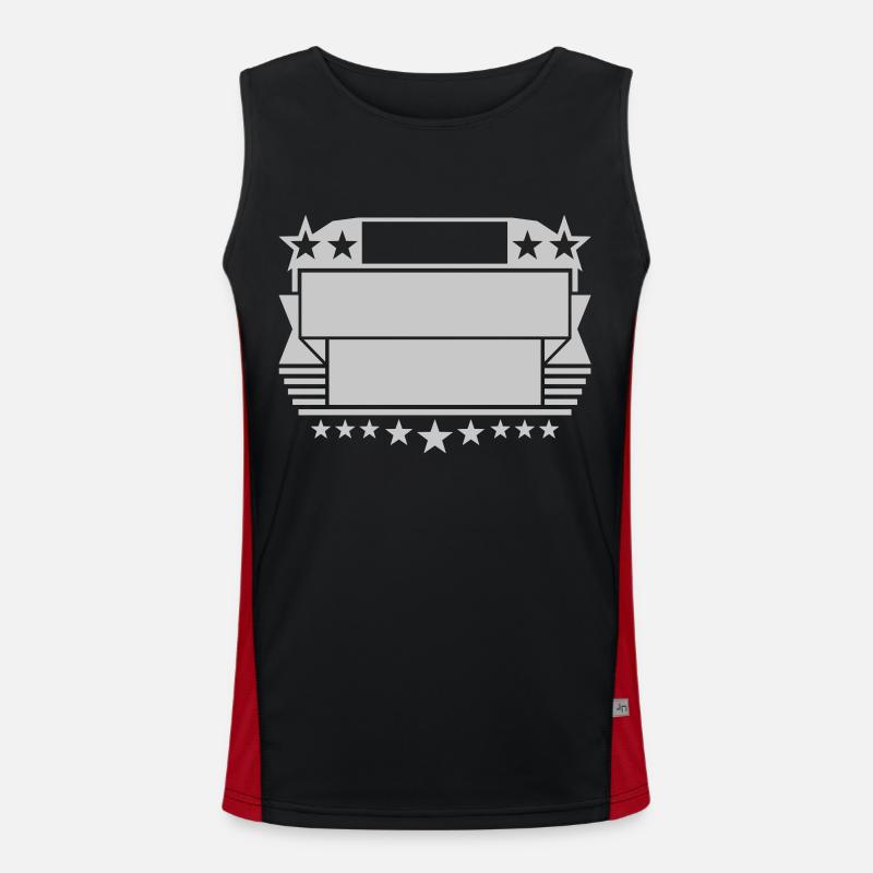 Frame Shield Insert Text - Men's Functional Contrast Tank Top  - black/red