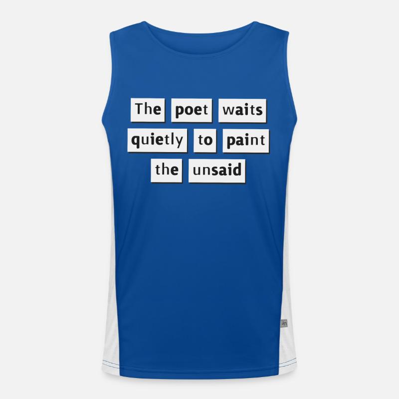 Der Dichter wartet leise... Funktionelles Kontrast-Tank Top für Männer 