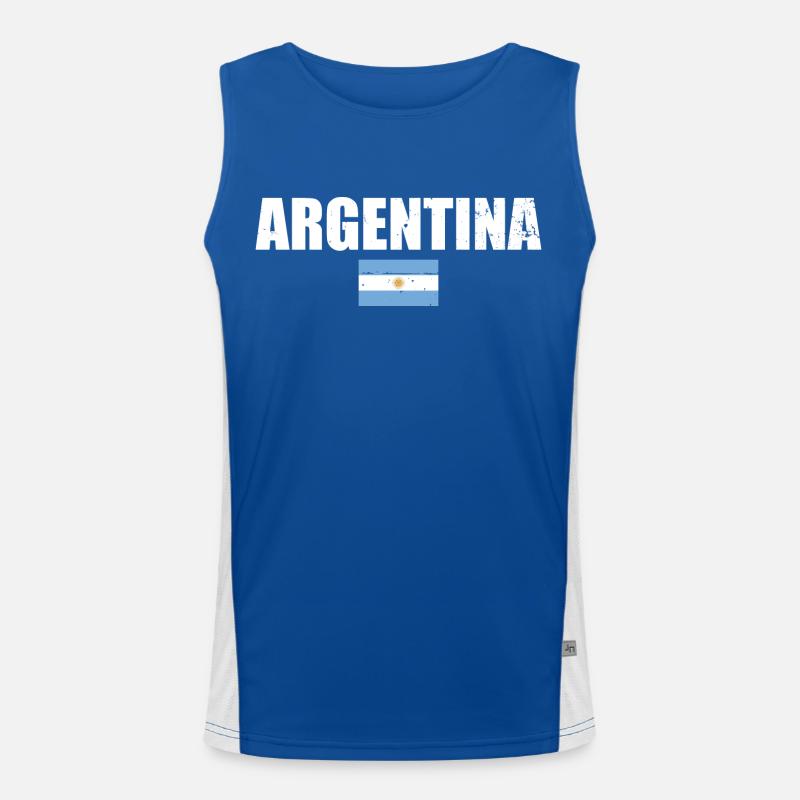 Argentine Argentine Drapeau argentin Débardeur respirant contrasté Homme 