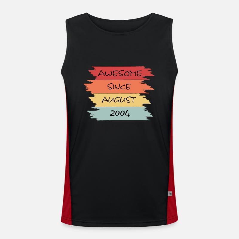 Awesome Since August 2004 Funktionelles Kontrast-Tank Top für Männer 