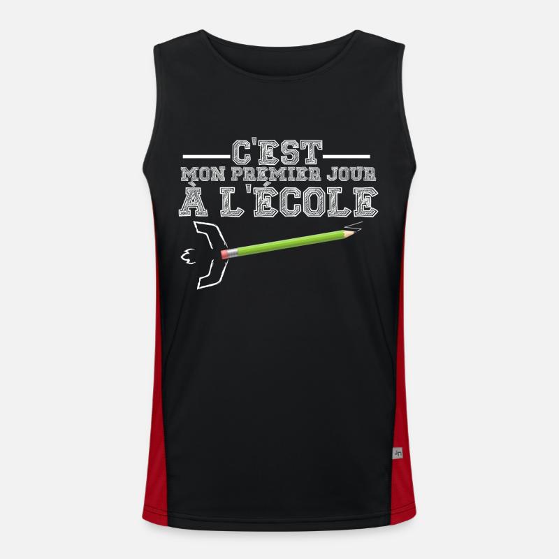 c'est mon premier jour à l'école Débardeur respirant contrasté Homme 