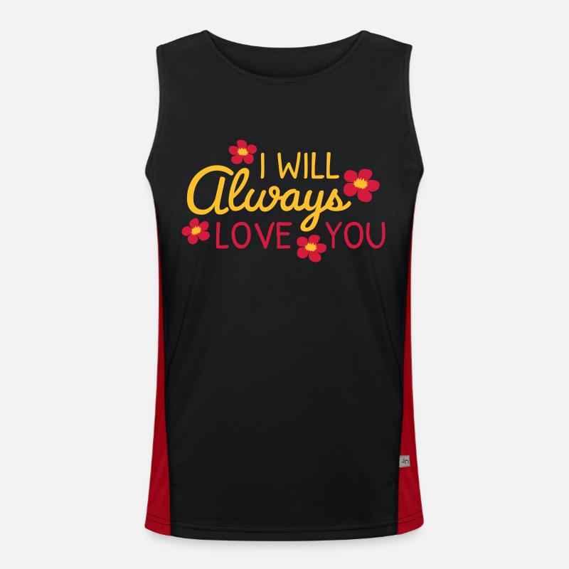 I will always love Men's Functional Contrast Tank Top 