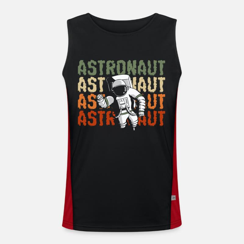 Space Shuttle Rocket - Men's Functional Contrast Tank Top  - black/red