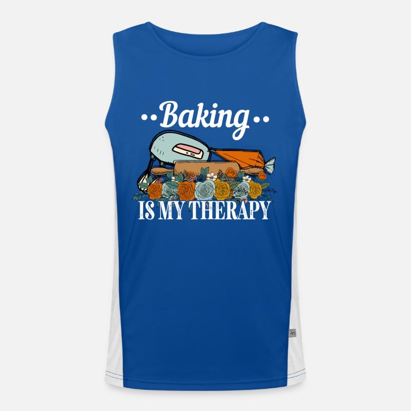 Baking Baker Baker Bakery Confectionery Cake Men's Functional Contrast Tank Top 