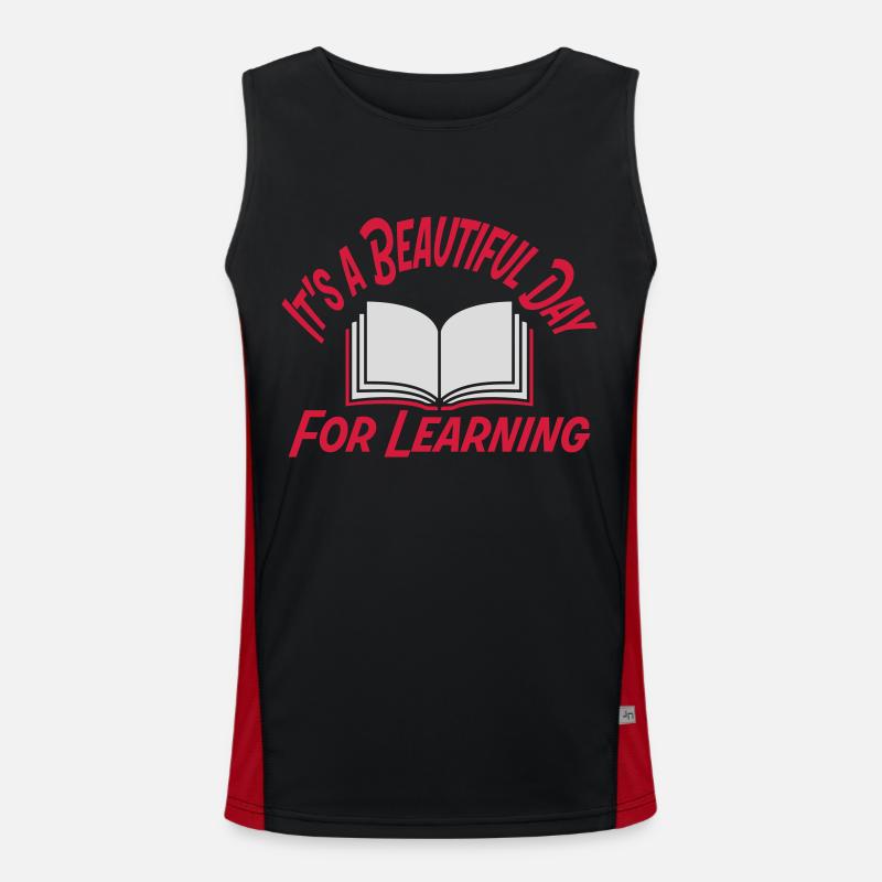 beautiful day for learning Men's Functional Contrast Tank Top 