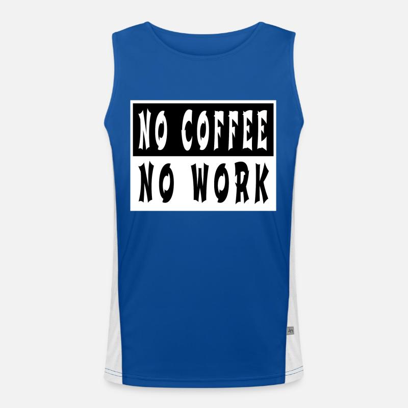 present birthday present coffeebean tired morning Funktionelles Kontrast-Tank Top für Männer 